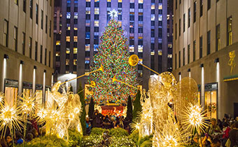 Rockefeller Center with holiday